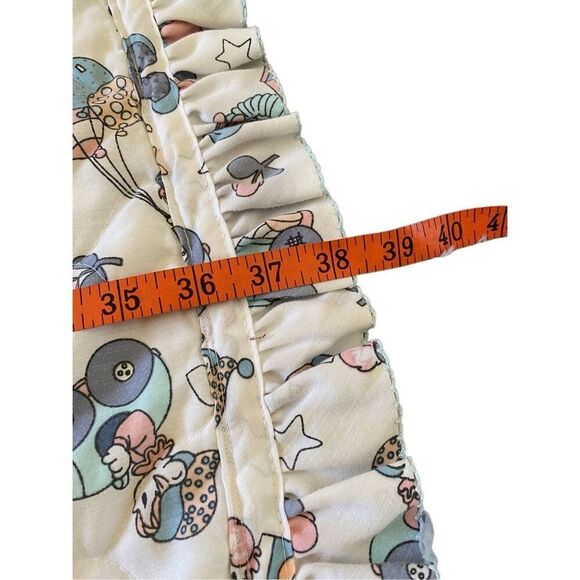 Vintage Precious Moments Baby Blanket Quilt Clown Ballons Jack In Box 44 x 35 in - Picture 7 of 9